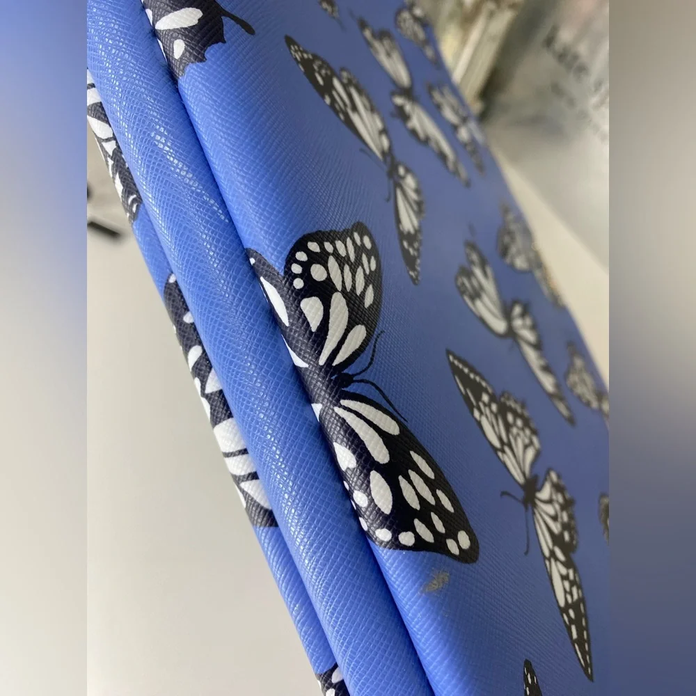 Kate Spade Blue and Black Butterfly Laptop Sleeve